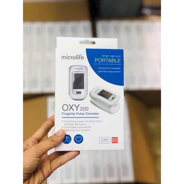 Máy đo nồng độ Oxy trong máu và nhịp tim Microlife OXY 200 - kèm bao đựng máy