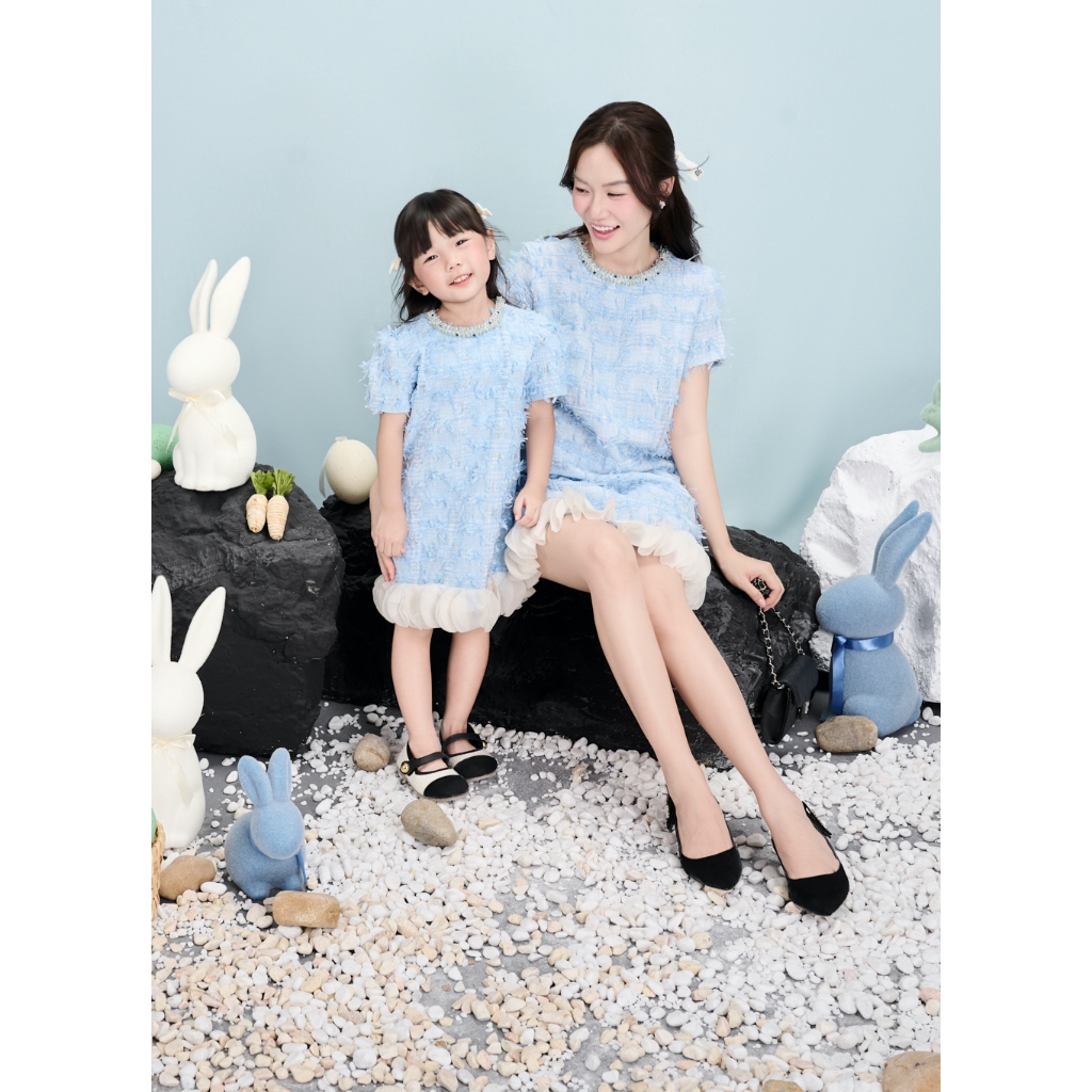 Ảnh RẬP BABY - Váy Baby Tweed Xanh - BABI 04 2