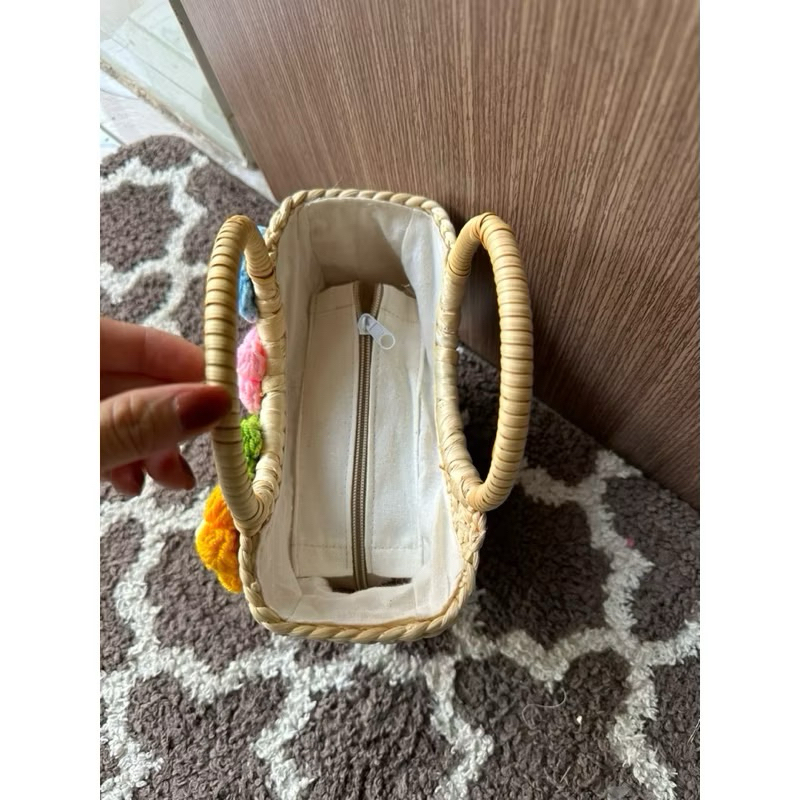 Kho sỉ túi cói - Túi lục bình chụp hình đi biển- Túi đi du lịch vintage cho bé