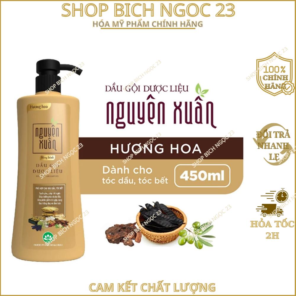 Dầu gội dược liệu Nguyên Xuân Xanh dưỡng tóc 450ml