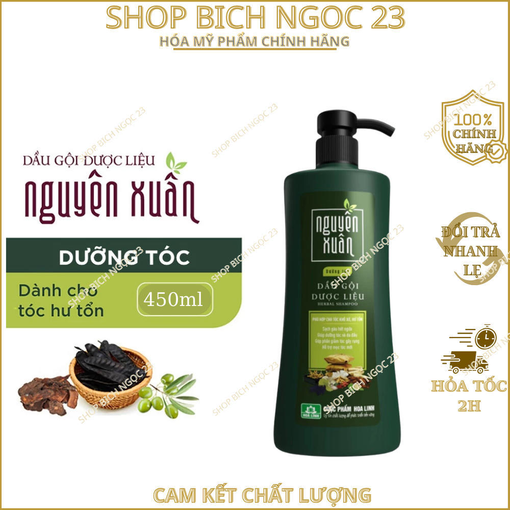 Dầu gội dược liệu Nguyên Xuân Xanh dưỡng tóc 450ml