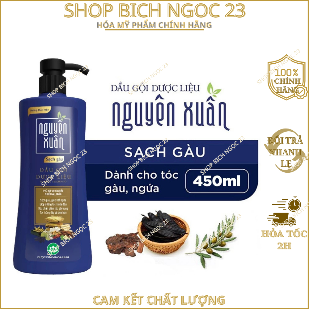Dầu gội dược liệu Nguyên Xuân Xanh dưỡng tóc 450ml