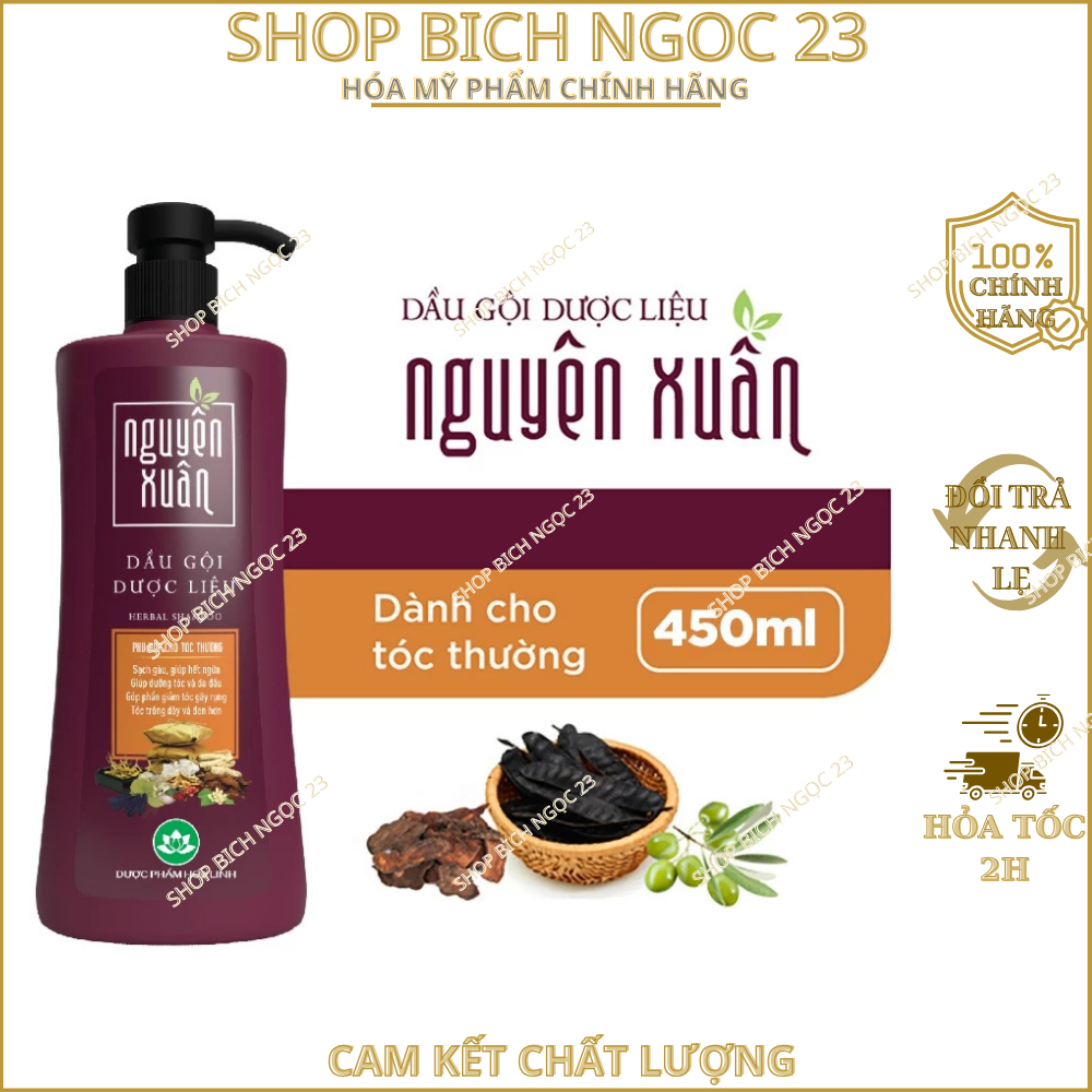 Dầu gội dược liệu Nguyên Xuân Xanh dưỡng tóc 450ml