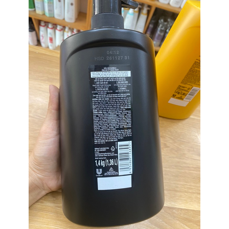 Sunsilk Dầu Gội Chuyên Dụng 1.4Kg Vàng Mềm Mượt Diệu Kỳ-Đen Óng Mượt Rạng Ngời