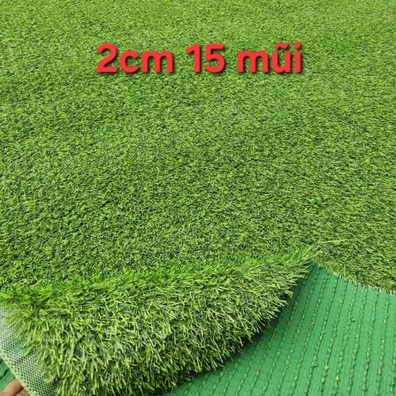 Thảm cỏ nhân tạo 2cm dày 15 mũi, 14m2(2m x 7m) - trải sàn, khu vui chơi, sân vườn, phòng gym