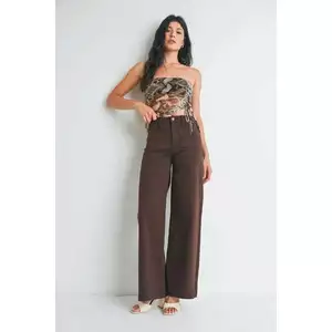 QUẦN JEAN ỐNG SUÔNG NÂU XUẤT XỊN. -q23030.