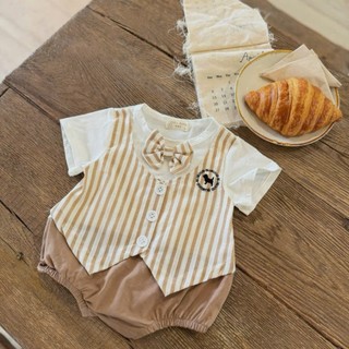 Body Vest công tử bé trai 4-12kg. Bộ Bodysuit Gilei Oki cho bé trai đầy tháng, thôi nôi. Dino kidso