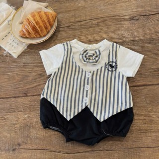 Body Vest công tử bé trai 4-12kg. Bộ Bodysuit Gilei Oki cho bé trai đầy tháng, thôi nôi. Dino kidso