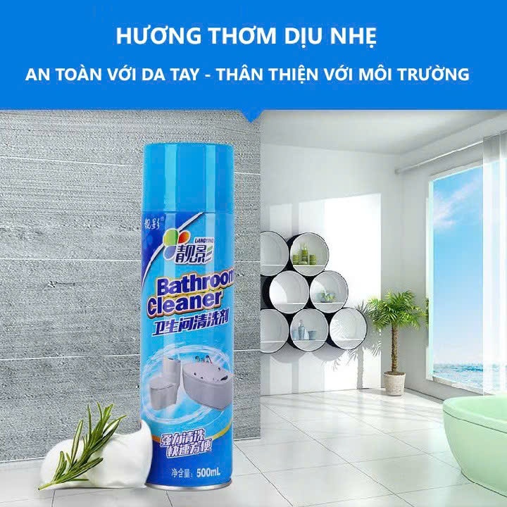 Bình Xịt Dung Dịch Vệ Sinh Bồn Rửa-Chai Tẩy Rửa Nhà Tắm Fansen 500ml - NƯỚC TẨY RỬA CẶN CANXI INOX HIỆU QUẢ