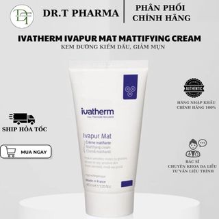[HÀNG CÔNG TY] Kem Dưỡng Kiềm Dầu Giảm Mụn Ivatherm Ivapur Mat Mattifying Cream (40ml)