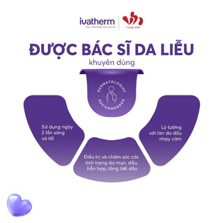 [HÀNG CÔNG TY] Kem Dưỡng Kiềm Dầu Giảm Mụn Ivatherm Ivapur Mat Mattifying Cream (40ml)