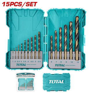 TOTAL Bộ 15 mũi khoan kim loại TACSDL51501 / TACSDL51506