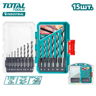 TOTAL Bộ 15 mũi khoan kim loại TACSDL51501 / TACSDL51506