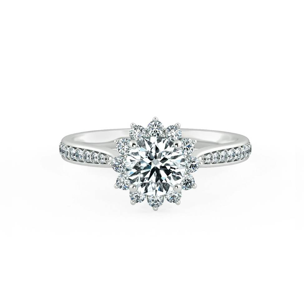 [CHAT TRƯỚC KHI ĐẶT] Nhẫn Cầu Hôn Tierra Halo Sparkling NCH2006, Vàng 14K 18K, Tấm CZ/ KC, Halo Hoa Tuyết Sang Trọng