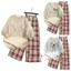 Tổng hợp các Sét bộ quần ống rộng kẻ caro đỏ + mix áo phông form rộng tay lỡ chất cotton-SHOP THU BIO98