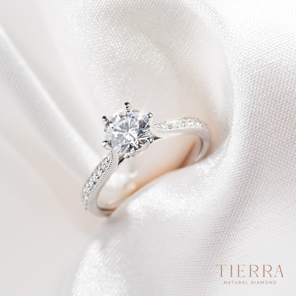 [CHAT TRƯỚC KHI ĐẶT] Nhẫn cầu hôn Tierra True Beauty NCH1204, Vàng 14K/ 18K, Tấm CZ/ KC, Thiết Kế Sang Trọng