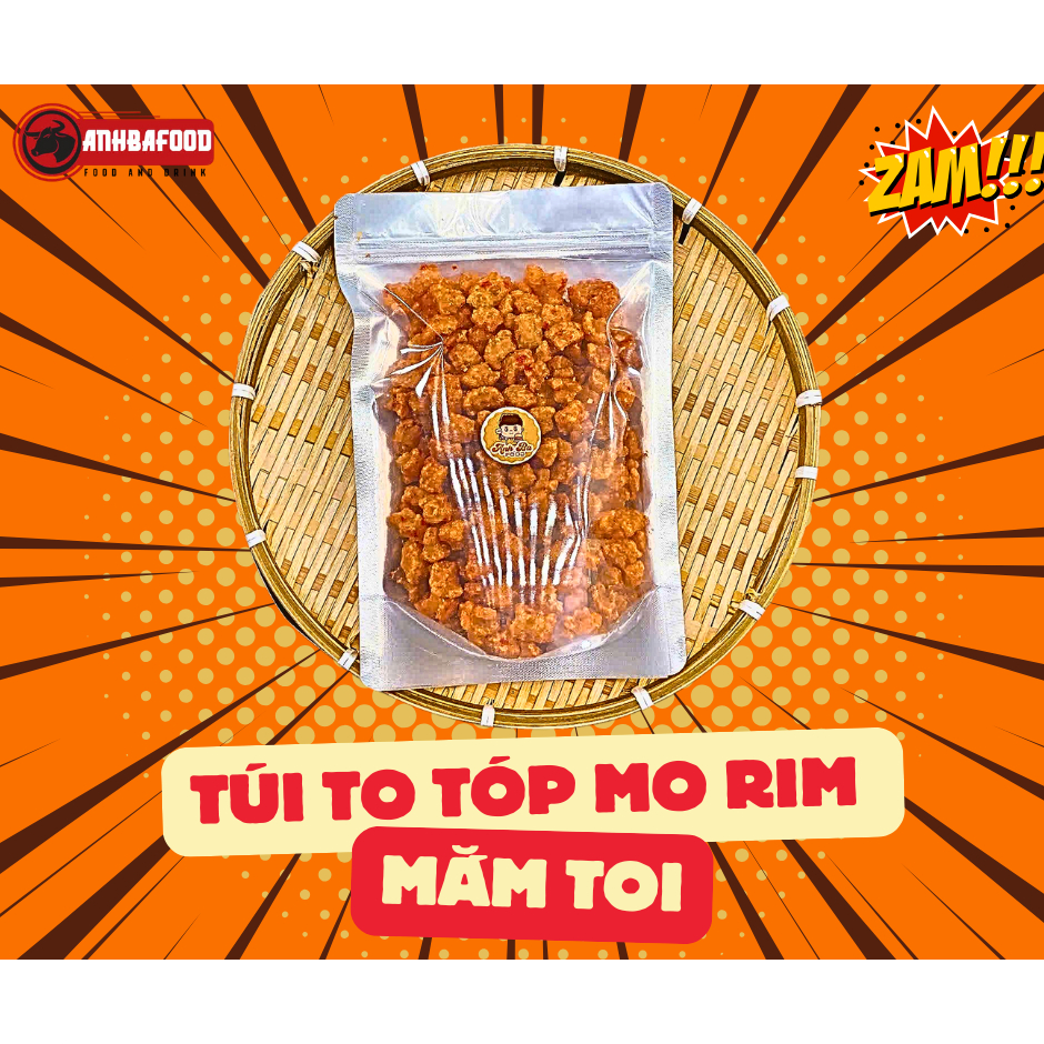 500GR Tóp Mỡ Chiên Giòn Rim Mắm Tỏi Siêu Ngon