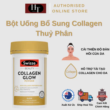Bột Uống Bổ Sung Collagen Thuỷ Phân - Swisse Beauty Collagen Glow Powder - 120 g