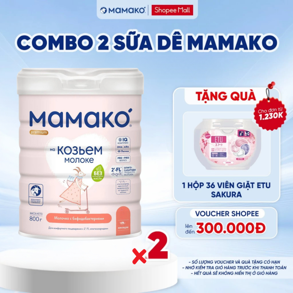 Ảnh 2 Lon Sữa Dê Công Thức MAMAKO Premium 800g 1