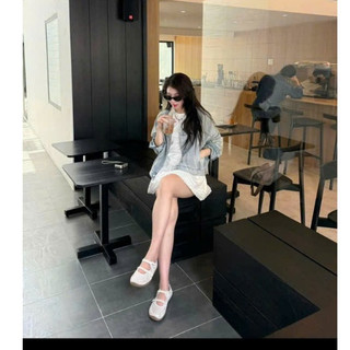 Áo Khoác Jeans Nữ Dáng Lỡ Xanh Nhạt Bạc Phong Cách Vintage 247store Aokhoacbo8038
