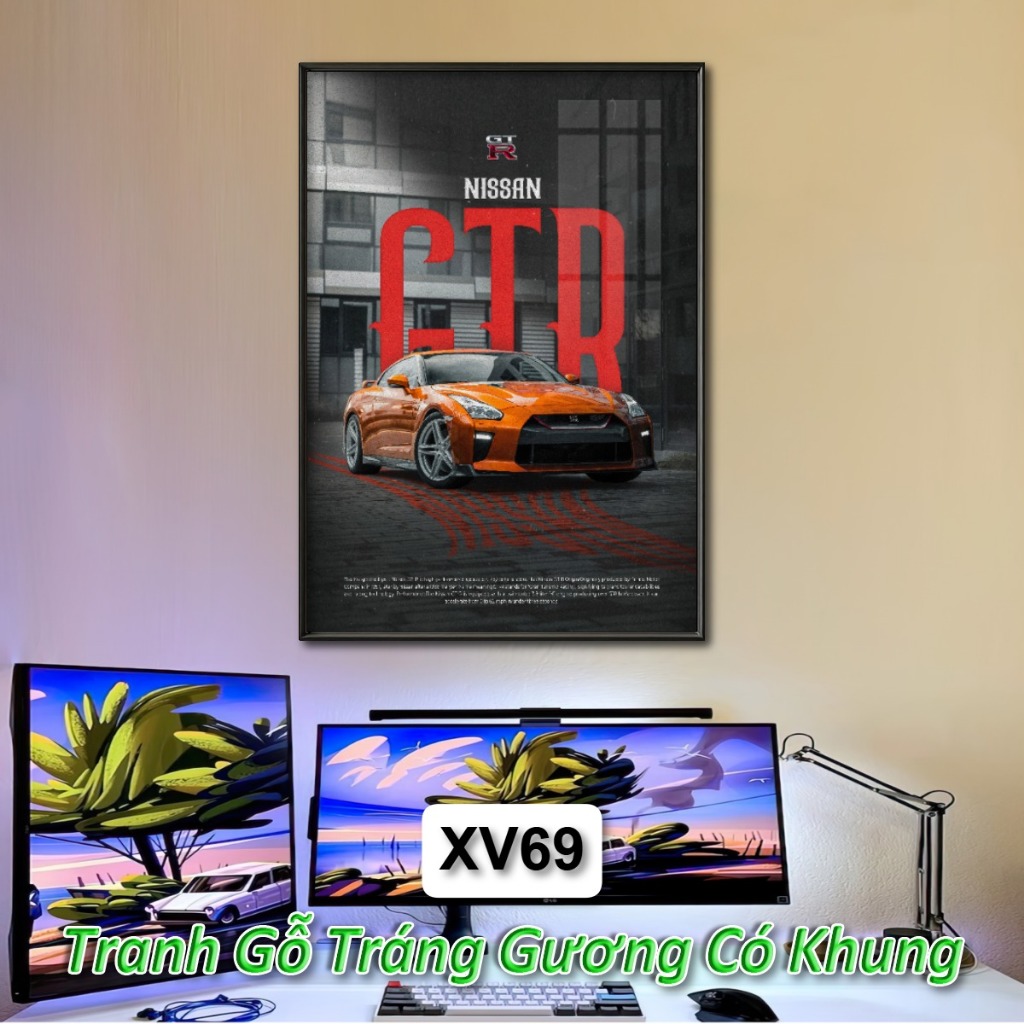 Tranh Siêu Xe Các Hãng Nổi Tiếng Poster Car Khung Composite Decor Treo Tường