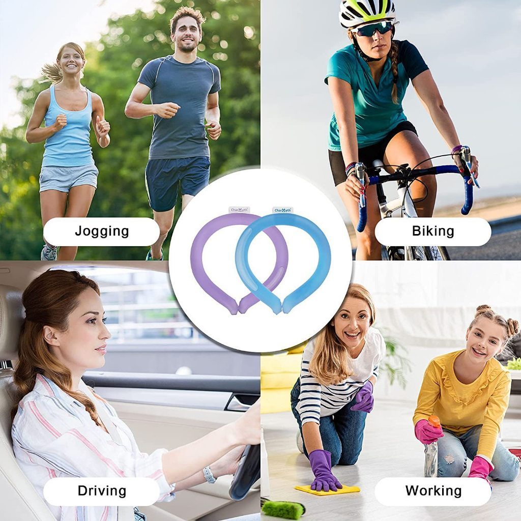 Vòng Làm Mát Cổ-Vòng Đeo Cổ Làm Mát Cơ Thể Lạnh Băng Tái Sử Dụng Nhiều Lần [Loại xịn Cao cấp Lạnh Băng Đến 18 Độ]  OKSEP