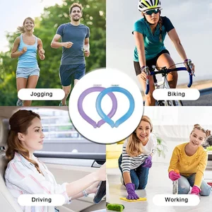 Vòng Làm Mát Cổ-Vòng Đeo Cổ Làm Mát Cơ Thể Lạnh Băng Tái Sử Dụng Nhiều Lần [Loại xịn Cao cấp Lạnh Băng Đến 18 Độ] OKSEP