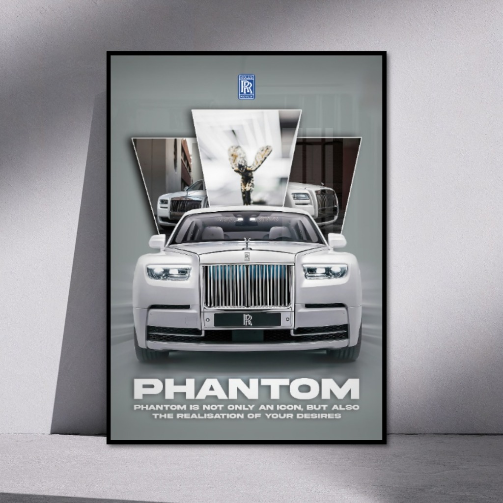 Poster Car Tranh Tráng Gương Siêu Xe Treo Tường Khung Composite Cao Cấp Decor Trang Trí Phòng Khách, Phòng Game