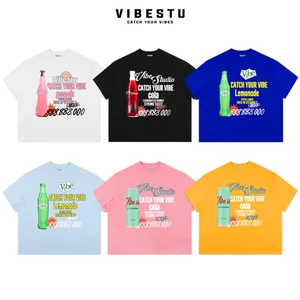 Áo Thun Local Brand VIBESTU " Fresh Water " Form Big Boxy Unisex 250Gsm Cotton