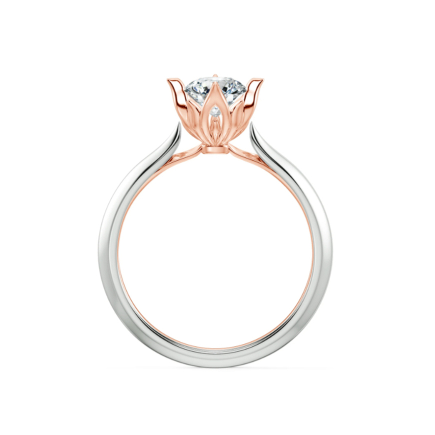 [CHAT TRƯỚC KHI ĐẶT] Nhẫn cầu hôn Tierra Moonlynn NCH1909, Vàng 14K 18K, Thiết Kế Lấy Cảm Hứng Từ Hoa Sen Trắng Kiêu Kỳ