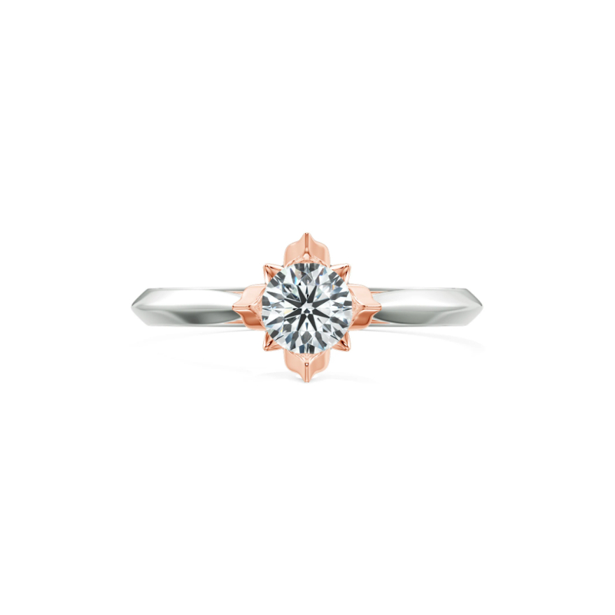 [CHAT TRƯỚC KHI ĐẶT] Nhẫn cầu hôn Tierra Moonlynn NCH1909, Vàng 14K 18K, Thiết Kế Lấy Cảm Hứng Từ Hoa Sen Trắng Kiêu Kỳ