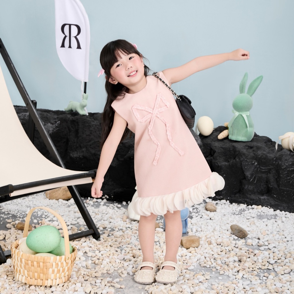 Ảnh RẬP BABY - váy Baby Đính Nơ Tweed - BABI 14 1