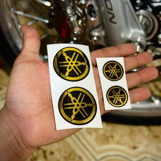 Tem Sticker Crom Logo Yamaha Tròn Dán Dàn Áo, Mặt Nạ Exciter 135-150-155 |SGDC - 1 Cặp|