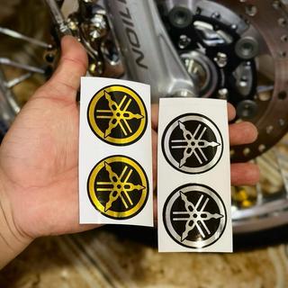 Tem Sticker Crom Logo Yamaha Tròn Dán Dàn Áo, Mặt Nạ Exciter 135-150-155 |SGDC - 1 Cặp|
