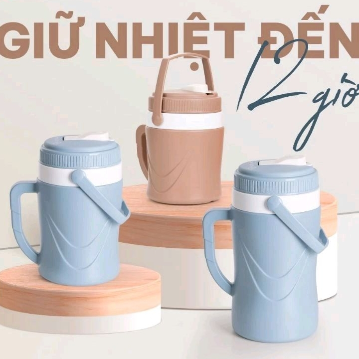 Bình giữ nhiệt có tay cầm 3 size chính hãng VIỆT NHẬT