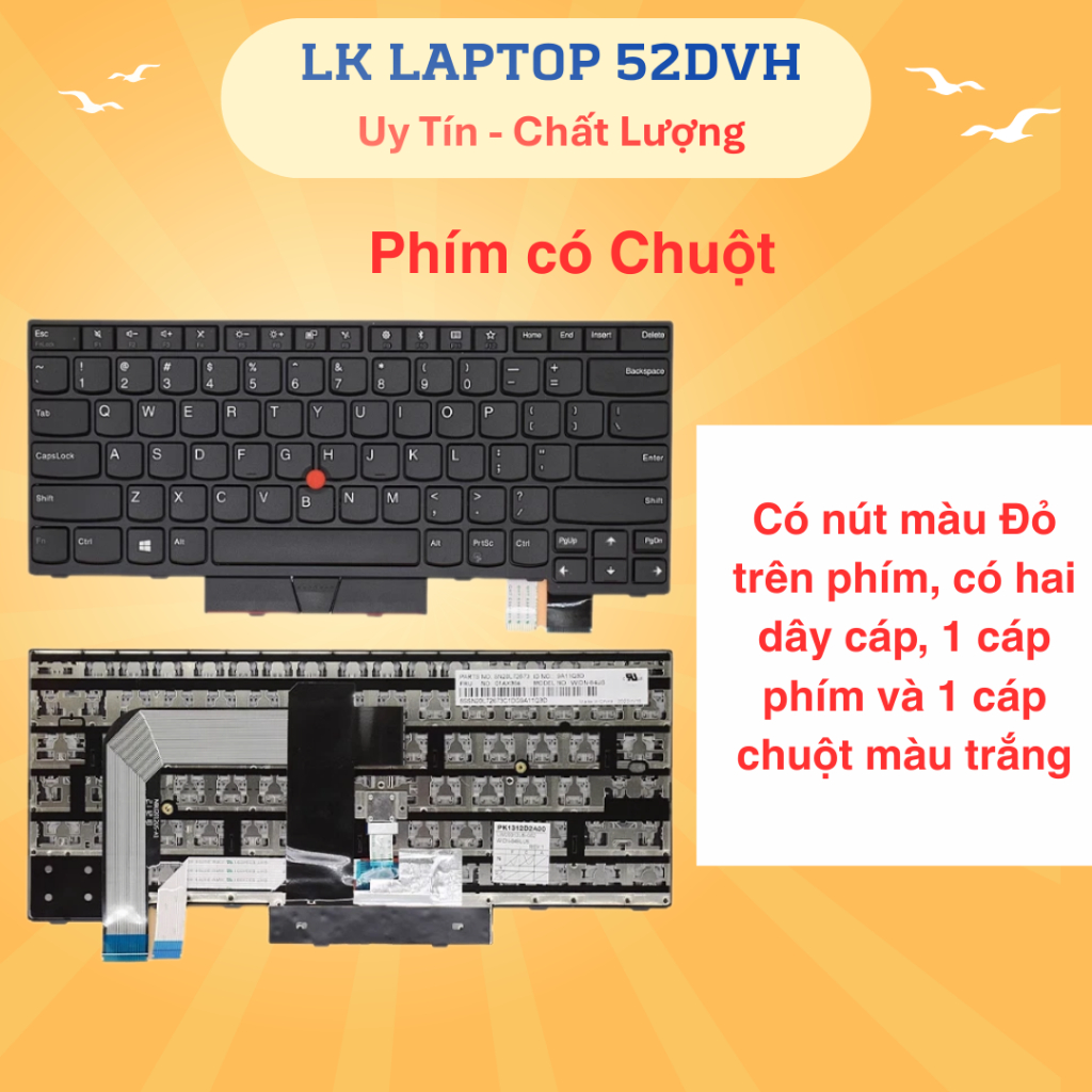 Bàn Phím Laptop Lenovo Thinkpad T470 T480 Hàng New 100%