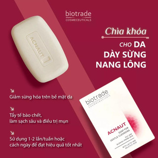 [HÀNG CÔNG TY] Xà phòng tắm làm sạch sâu giảm mụn ngực, lưng Biotrade Acnaut Soap