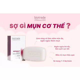 [HÀNG CÔNG TY] Xà phòng tắm làm sạch sâu giảm mụn ngực, lưng Biotrade Acnaut Soap