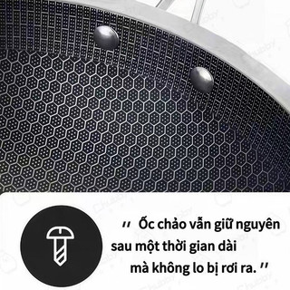 Chảo tổ ong chống dính 2Q Inox Cao Cấp KWAI vân tổ ong sâu lòng công nghệ Đức chảo vân tổ ong cao cấp chống dính an toàn
