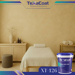 Sơn hiệu ứng bê tông TEXACOAT màu be XT-126 chống thấm, chống mốc, nứt chân chim bền màu định mức 1Kg/m2