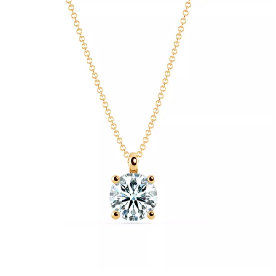 [CHAT TRƯỚC KHI ĐẶT] Mặt Dây Chuyền Tierra Classic Solitaire BMD1101 Vàng 10K/ 14K Đá CZ 4.0mm Lấp Lánh
