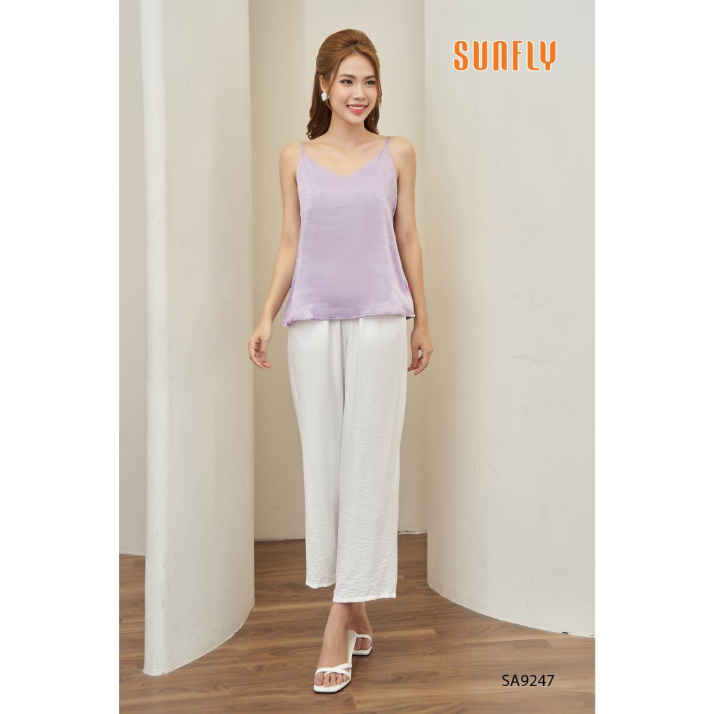 SA9247 Áo Hai Dây Lụa Nhung SUNFLY