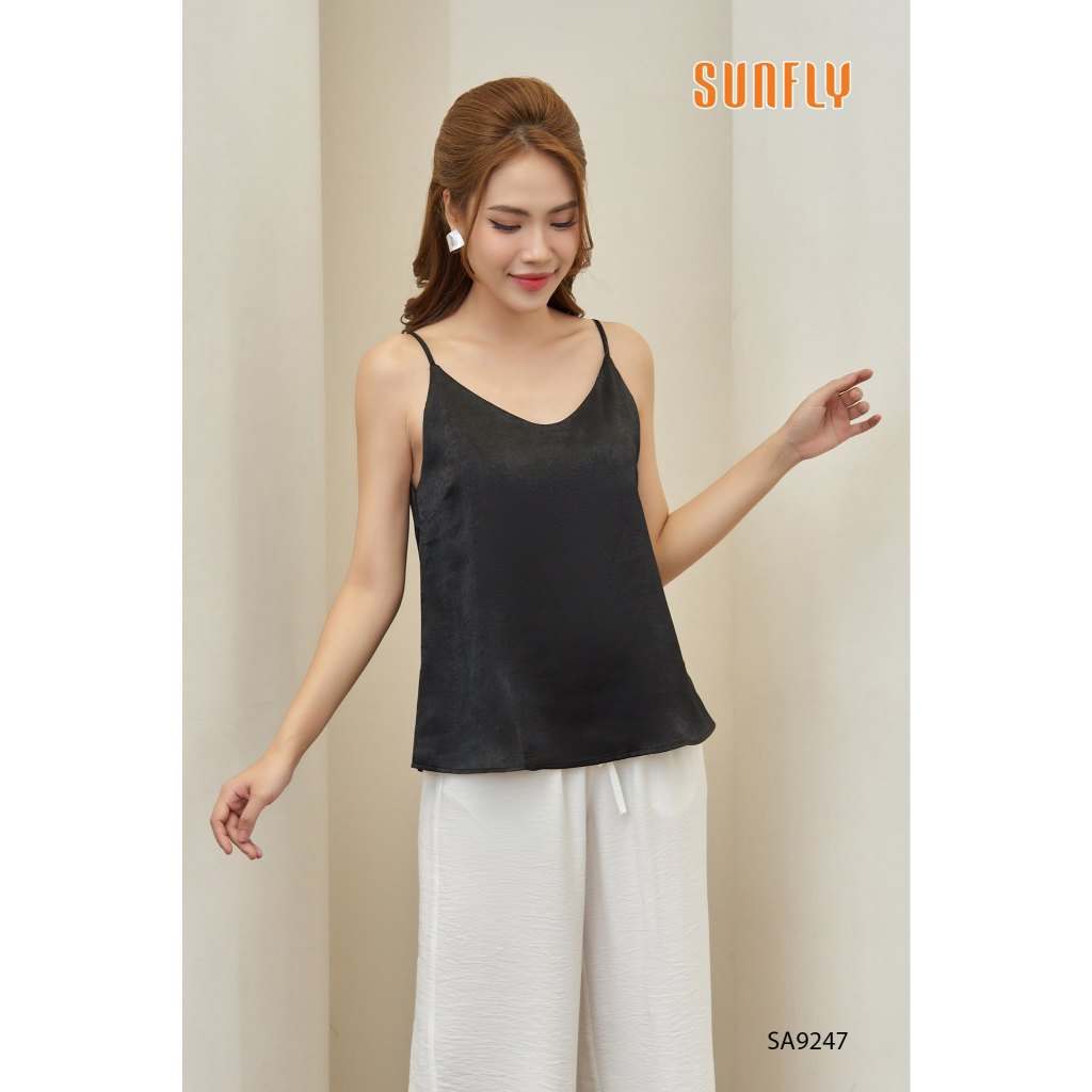 SA9247 Áo Hai Dây Lụa Nhung SUNFLY