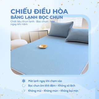 [TẶNG 2 VỎ GỐI] Chiếu băng lạnh bọc chun cao cấp M2T BEDDING mềm - mịn - mát