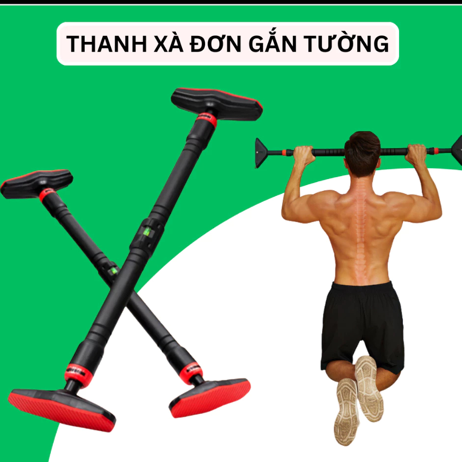 Xà Đơn Gắn Cửa, Gắn Tường, Bản Đế Nâng Cấp Siêu Chắc, CHỊU TẢI 300KG Vega365vn