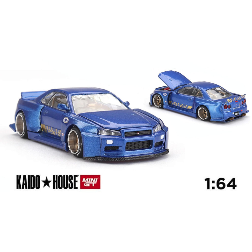 Kaido House - Nissan Skyline R34 GT-R 'Shinjuku V2 Aero GHOST' KHMG159 1:64