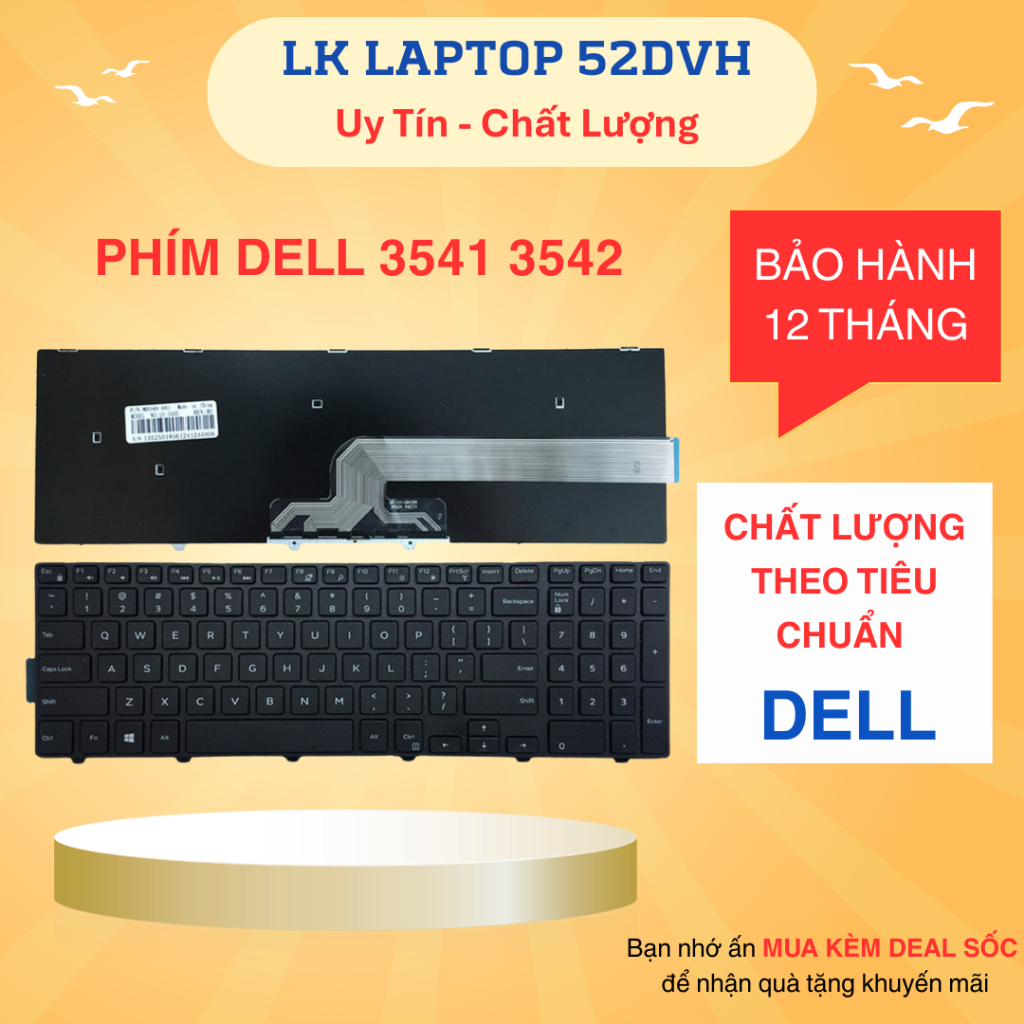 Bàn Phím Laptop Dell 3541 3542 3543 3547 3551 3552 3558 3559 3567 3557 3576, Inspiron 15-5000 5542 5543 5545 5547 5548 5