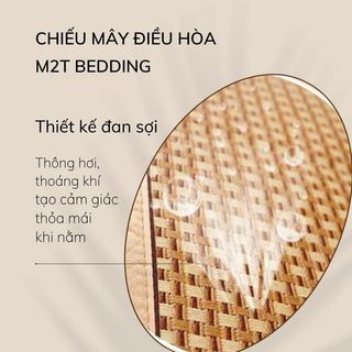 Chiếu điều hòa sợi mây M2T Bedding Cao cấp - chiếu trải giường kích thước 1m2, 1m5, 1m6, 1m8, 2m2