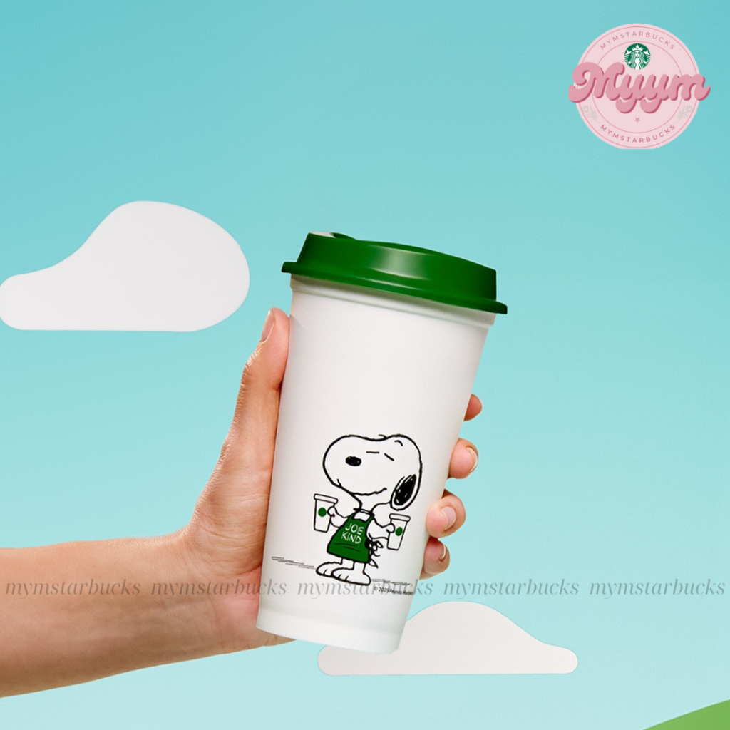 [𝗔𝘂𝘁𝗵𝗲𝗻𝘁𝗶𝗰] LY COLD CUP 16OZ (473ML) STARBUCKS + PEANUTS SNOOPY REUSABLE CUP | BigBuy360 - bigbuy360.vn