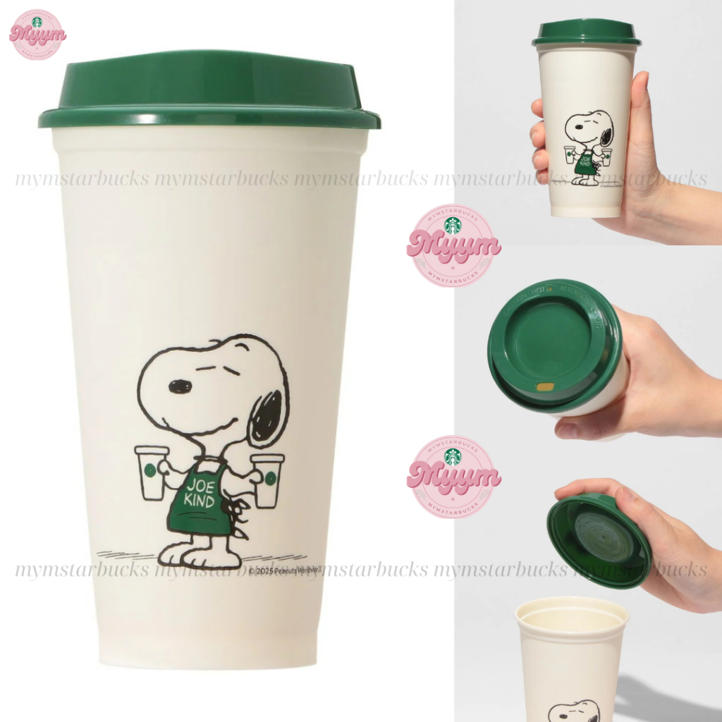 [𝗔𝘂𝘁𝗵𝗲𝗻𝘁𝗶𝗰] LY COLD CUP 16OZ (473ML) STARBUCKS + PEANUTS SNOOPY REUSABLE CUP | BigBuy360 - bigbuy360.vn